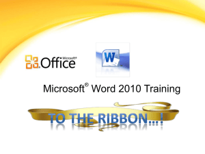 Make the Switch to Word 2010