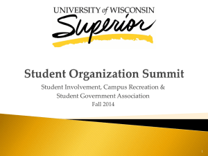 Student Organization Summit - University of Wisconsin