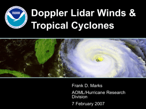 Doppler Lidar Winds & Tropical Cyclones