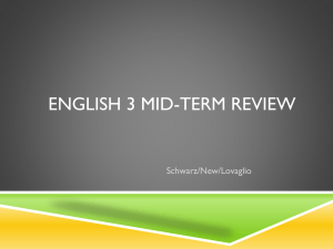 English 3 Mid-term Review
