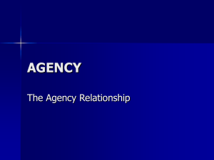The Agency Relationship