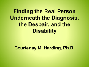 Finding the Real Person Underneath the Diagnosis, the Despair