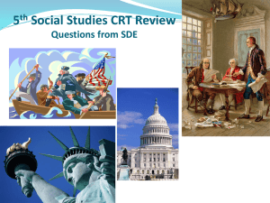 5 th Social Studies CRT Review Questions from SDE European