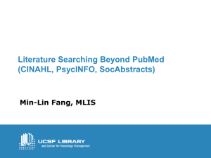 Literature Searching Beyond PubMed (CINAHL