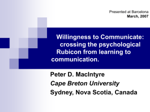 Willingness to Communicate