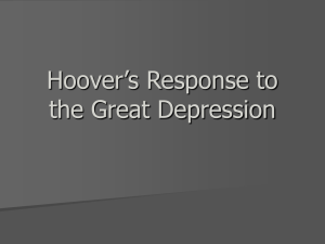 Hoover's Response to the Great Depression