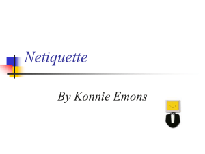 Netiquette - blogintheclassroom