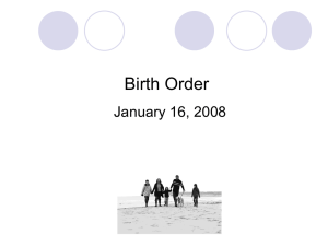 birth order powerpoint