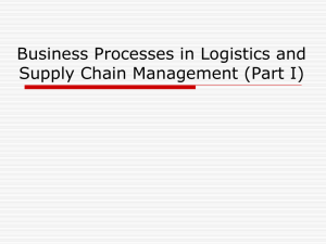 Business Processes in Global Supply Chain Management (Part I)
