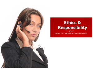 Unit 2 Ethics & Responsibility-Lesson 2.01_Netiquette