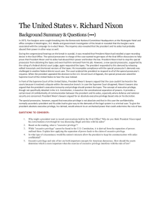 The United States v. Richard Nixon