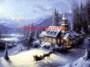 Origin of Christmas