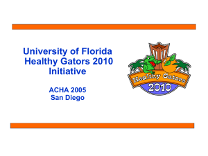 University of Florida Healthy Gators 2010