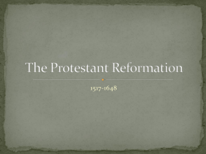 The Protestant Reformation