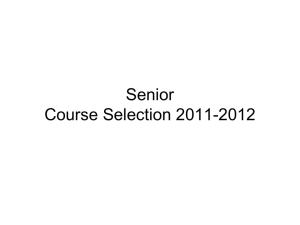 Course Selection 2004-2005