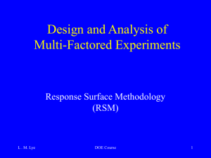 Design and Analysis of Multi-Factored Experiments