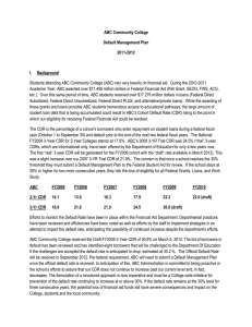 ABC Community College Default Plan