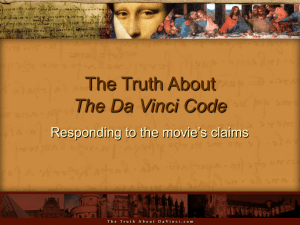ppt - Da Vinci Code Truth