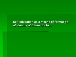 6. Self-education as a means of formation of identity of future doctor