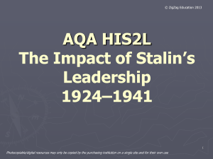 The Impact of Stalin's Leadership - Whalley Range 11