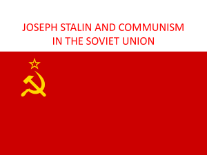 JOSEPH STALIN AND COMMUNISM IN RUSSIA