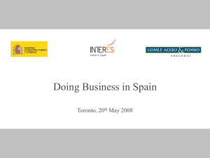 Diapositiva 1 - INTERES Invest in Spain