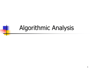 Algorithmic Analysis
