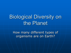 Biological Diversity on the Planet