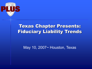 Texas Chapter Fiduciary Seminar 2007