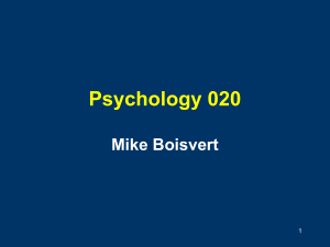 Psychology 020