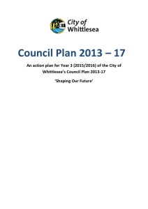 Council Plan - City of Whittlesea