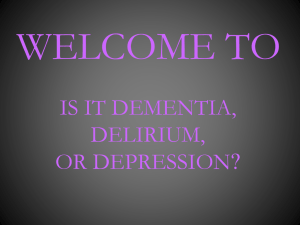 Is It Dementia, Depression, or Delirium Game