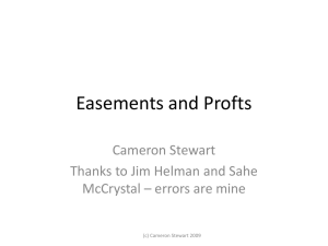 Easements and Profts