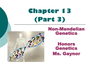 Nonmendelian Genetics