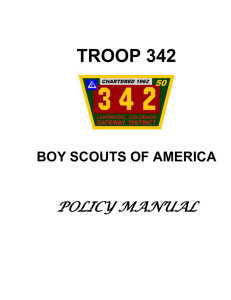 TROOP 342 BSA OFFICIAL POLICY Return to Home Page