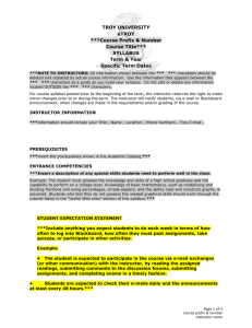 Troy University eCampus Syllabus
