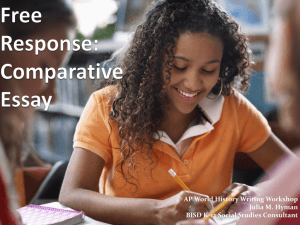 Free Response: Comparative Essay