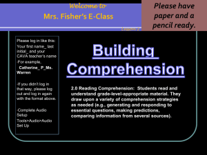 Fisher Reading 4.2.0. Lesson 2 Compare and Contrast