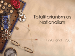 Totalitarianism as Nationalism