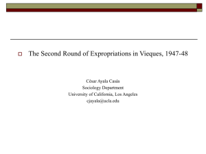 The Second Round of Expropriations in Vieques, 1947-48