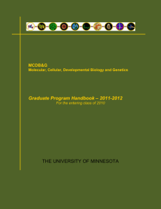 Graduate Program Handbook – 2011-2012