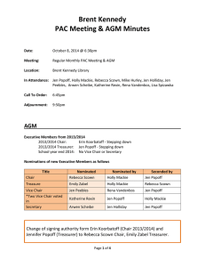 BK PAC October Meeting Minutes October 2014