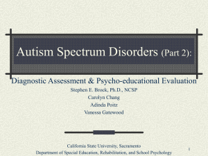 Autism spectrum disorders - California Association of School