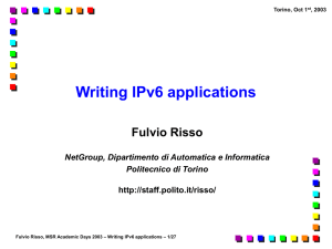 Writing IPv6 applications