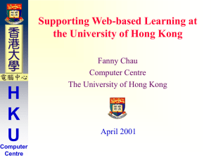 Supporting WebCT at HKU - CITE