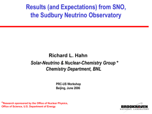 40 Years of BNL Chemistry and Neutrinos