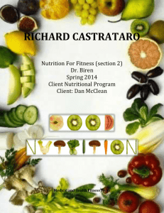 Client Nutritional Program