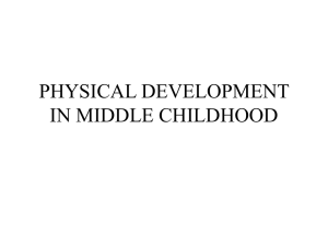 physical development in middle childhood