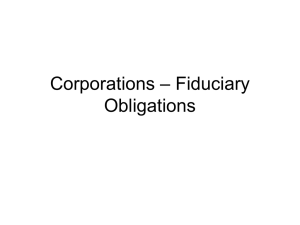 Business Judgment Rule - Business Organizations