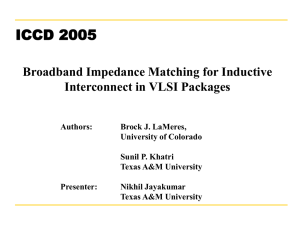 Broadband Impedance Matching for Inductive Interconnect in VLSI